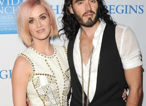 Photo of Russell Brand and Katy Perry.