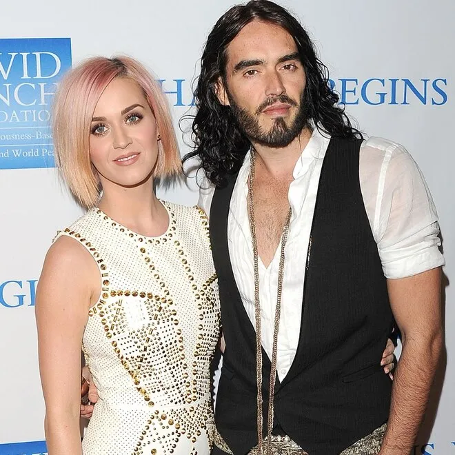 Photo of Russell Brand and Katy Perry.