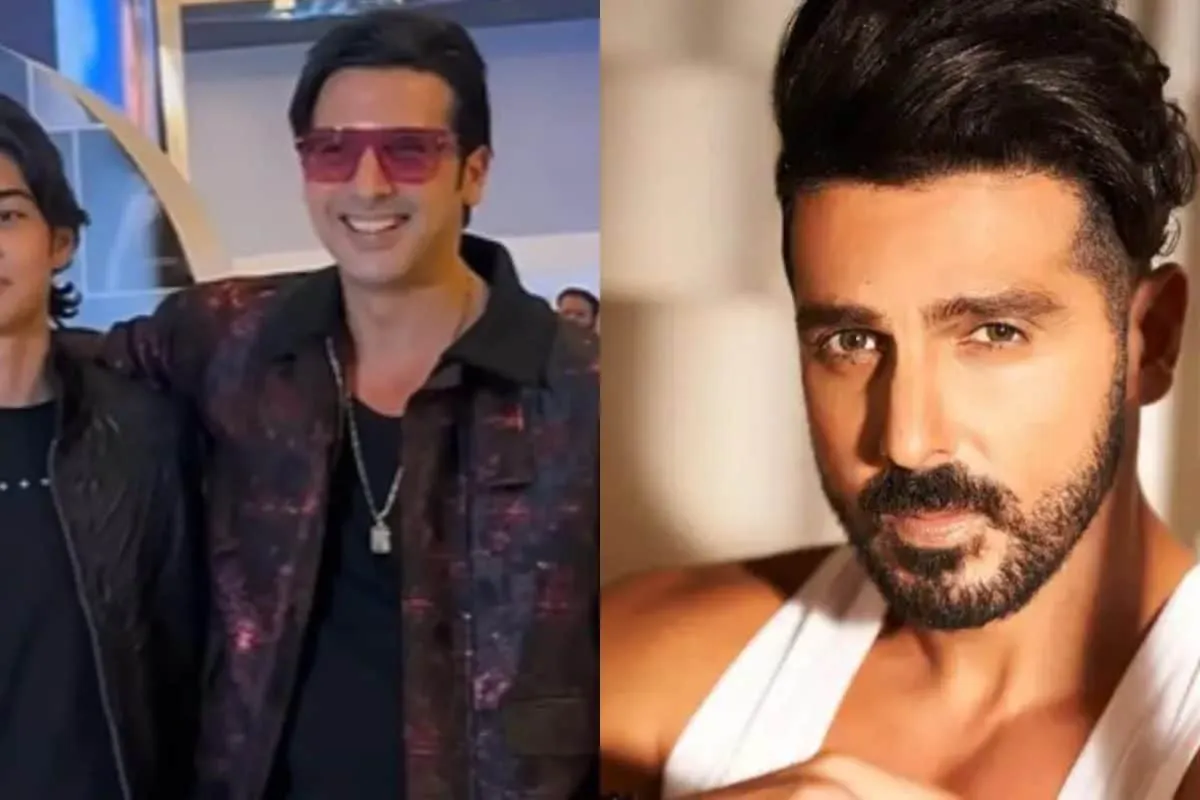 Zayed Khan's son, Zidaan, dancing with a friend at his high school prom.