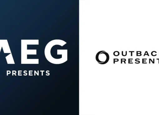 A graphic announcing a partnership between AEG Presents and Outback Presents.