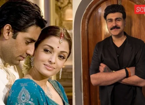 Abhishek Bachchan and Aishwarya Rai in a still from the movie Guru.