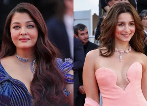 Aishwarya Rai and Alia Bhatt showing off different fashion styles