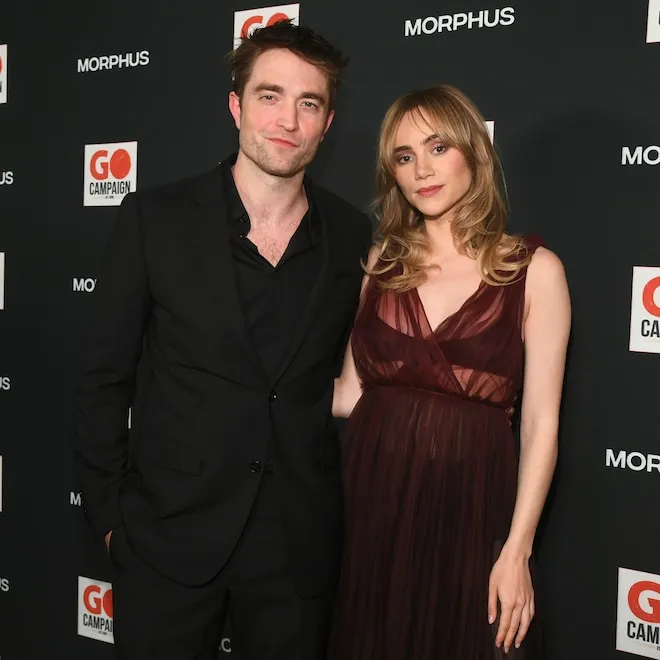 Robert Pattinson and Suki Waterhouse smiling together