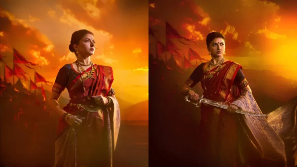 Bhagyashree Dassani in a powerful, regal pose for a photoshoot embodying royal heritage.