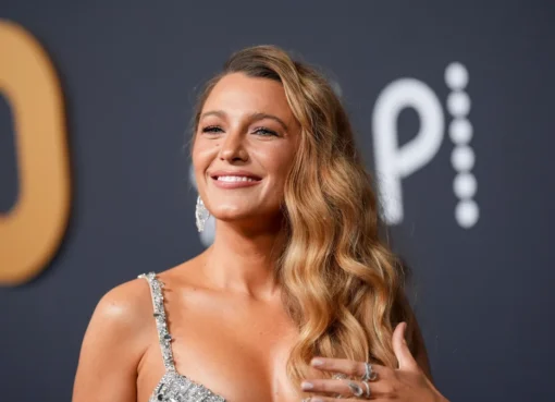 Blake Lively looking determined and confident.