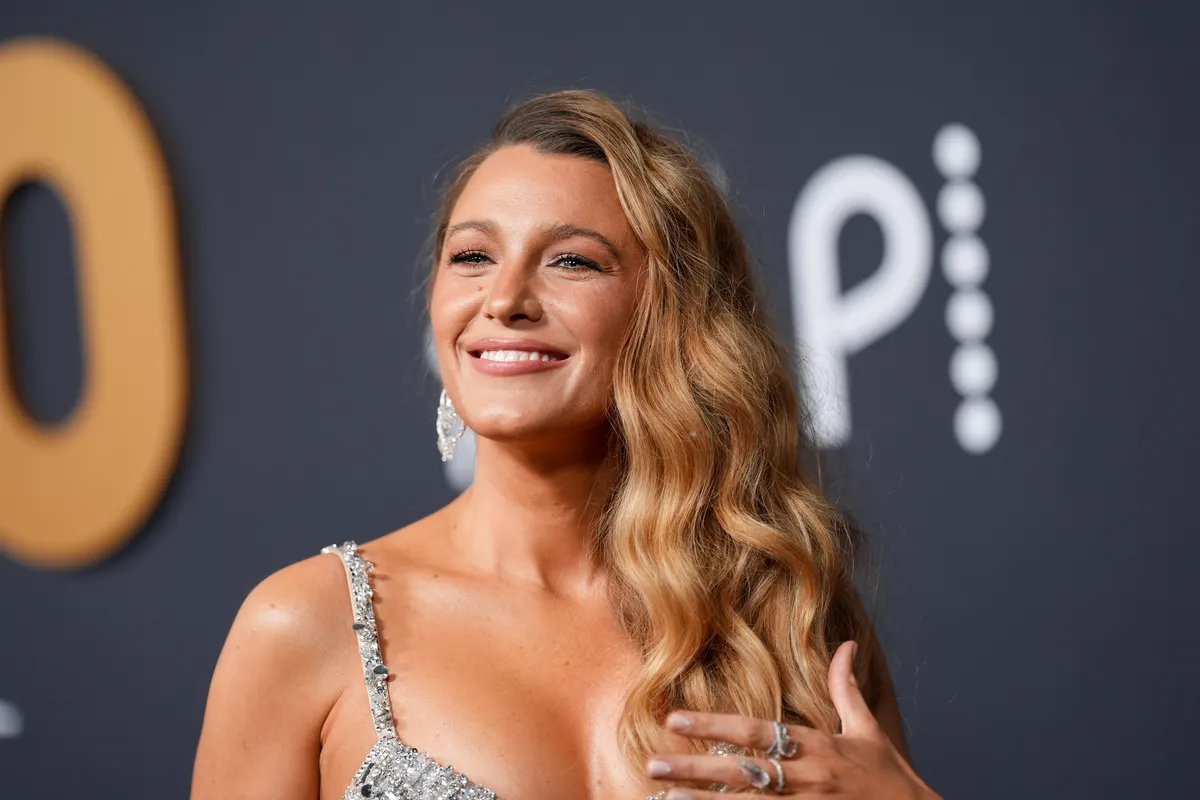Blake Lively looking determined and confident.