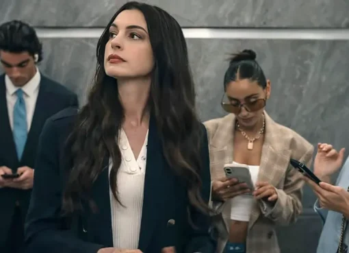 Stylish movie poster for 'Devil Wears Prada 2' with the main cast.