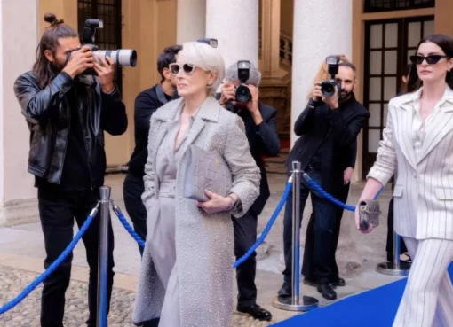 Miranda Priestly and Andy Sachs from The Devil Wears Prada 2 looking chic and powerful.