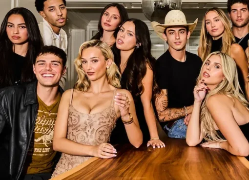 A group of stylish young people posing in Calabasas.