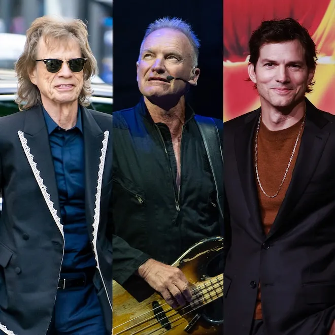 Sting smiling, perhaps hinting at his financial decisions.