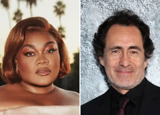 Da'Vine Joy Randolph and Demián Bichir smiling and posing for a photo at an event.