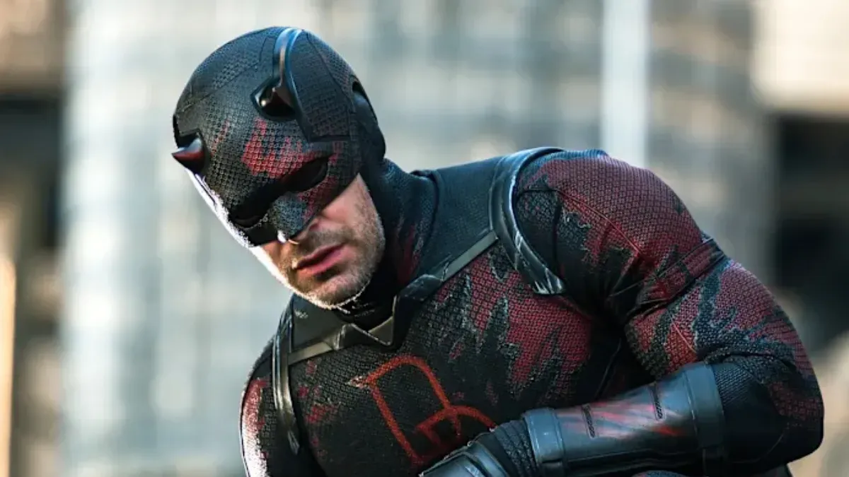 Daredevil in his iconic red suit.