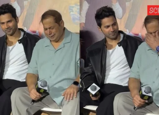 David Dhawan looking emotional and proud during an interview
