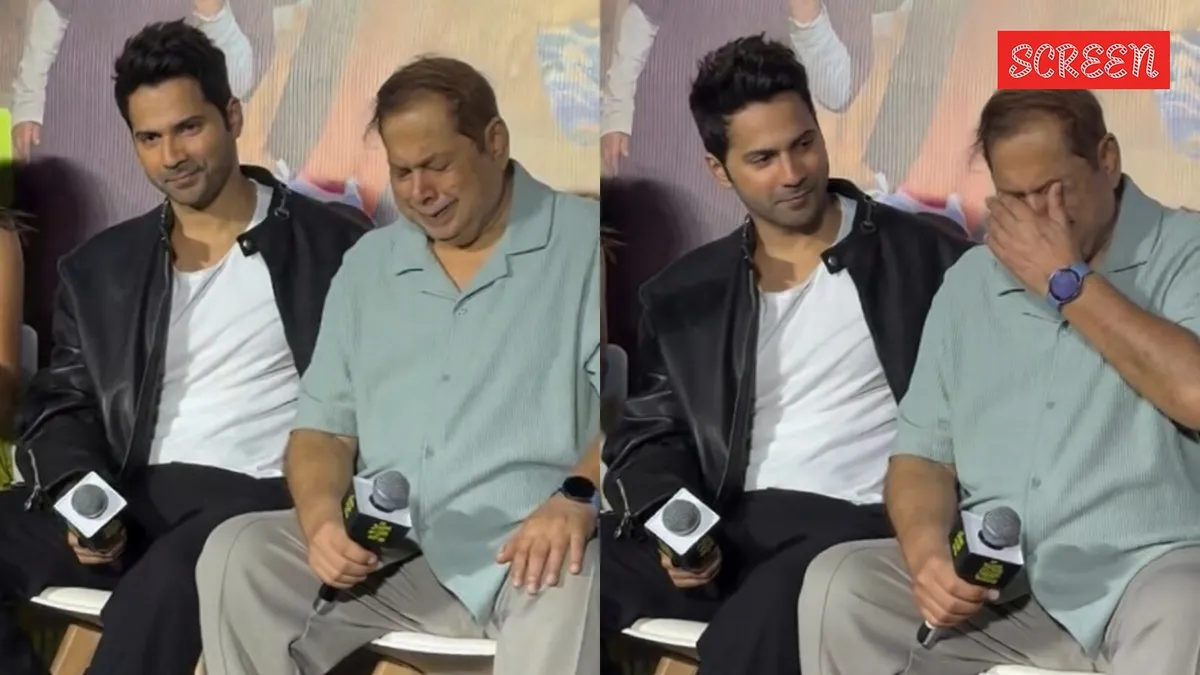 David Dhawan looking emotional and proud during an interview