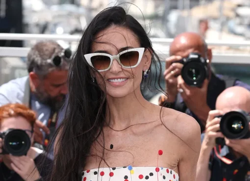 Demi Moore at a press conference.
