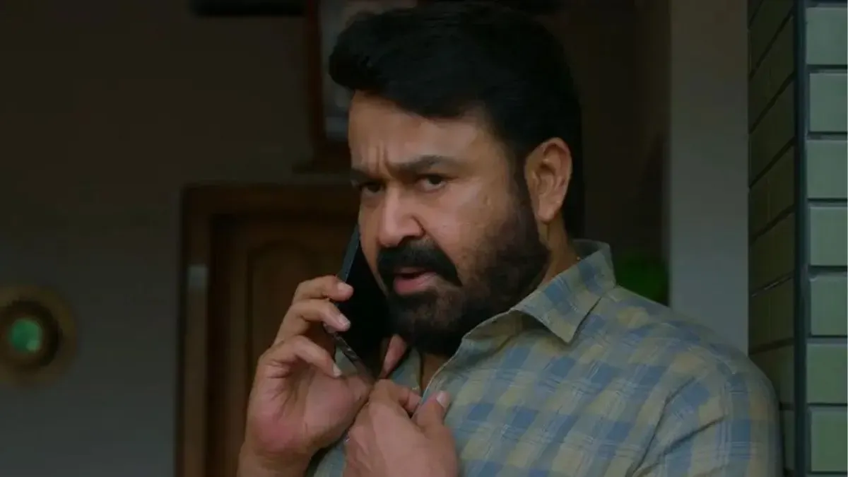 A movie poster for Drishyam 3 showing Ajay Devgn with an intense, thoughtful expression.
