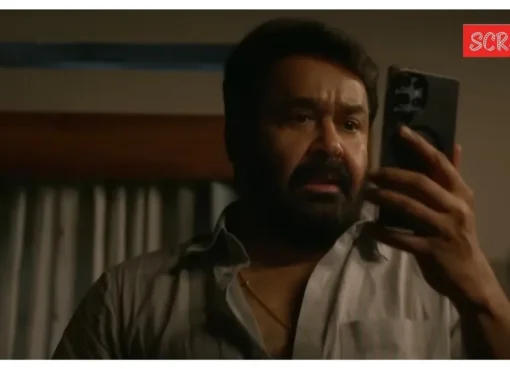 A still from the Drishyam 3 trailer showing Mohanlal looking tense.