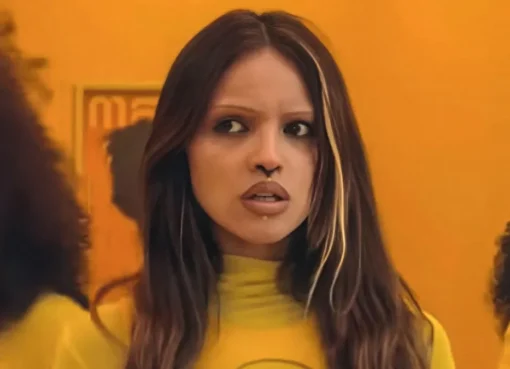 Eiza Gonzalez smiling and looking enthusiastic.