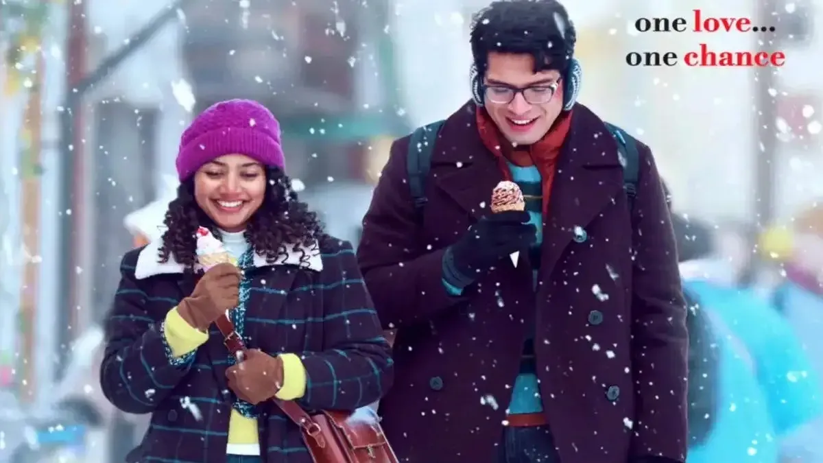 Movie poster for 'Ek Din' featuring Junaid Khan and Sai Pallavi.