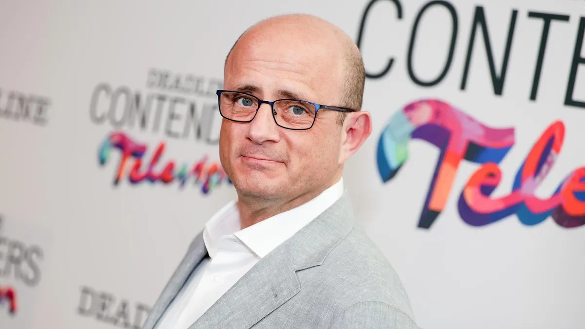 Eric Kripke speaking at a panel for the TV show The Boys