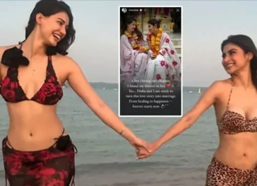 A composite image showing Mouni Roy and Disha Patani.