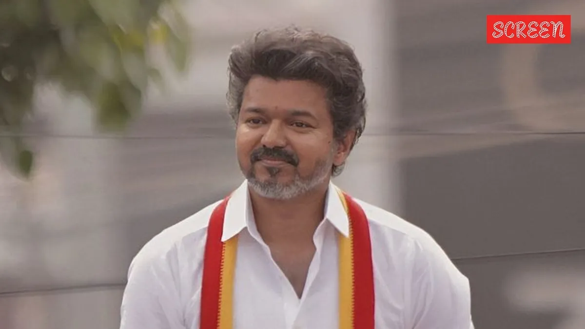 Photo of actor Vijay looking serious