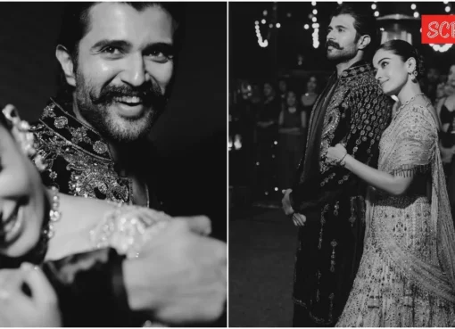 Rashmika Mandanna and Vijay Deverakonda looking happy together