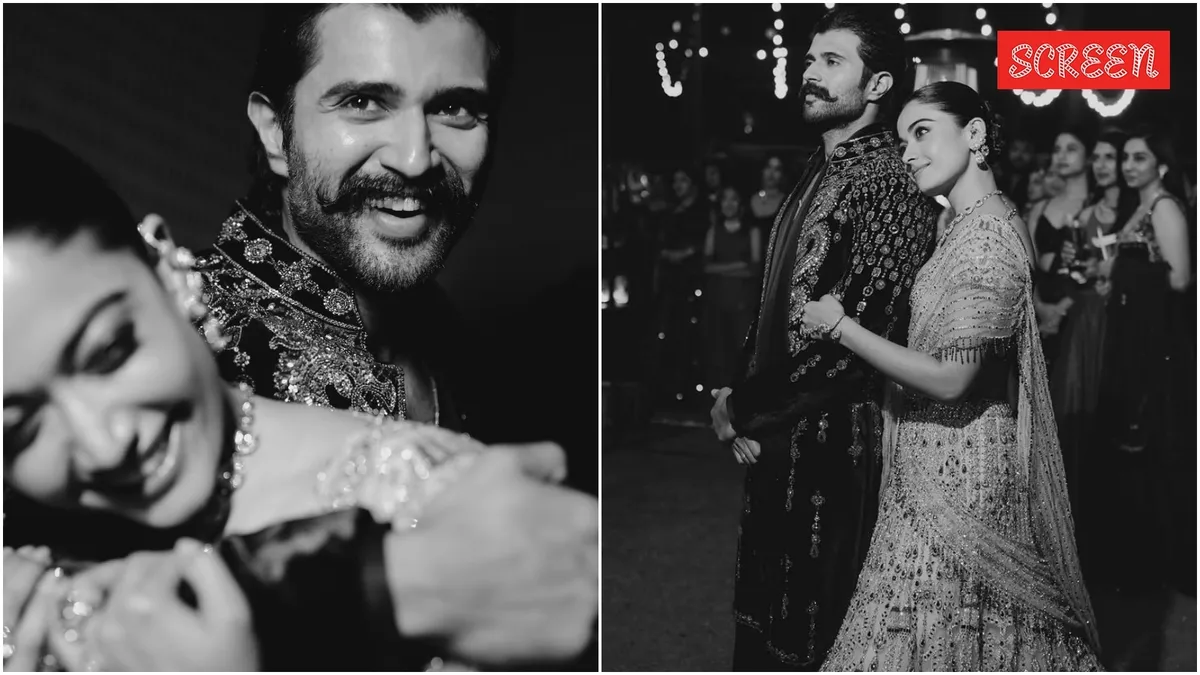 Rashmika Mandanna and Vijay Deverakonda looking happy together