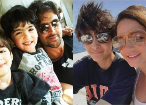 Hrithik Roshan and Sussanne Khan with their son Hridhan, celebrating his 18th birthday milestone.
