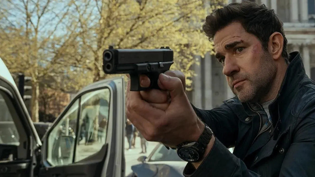 Jack Ryan character in an action pose.