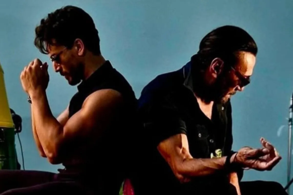 Jackie Shroff, looking thoughtful, talking about his son Tiger Shroff's movie career.