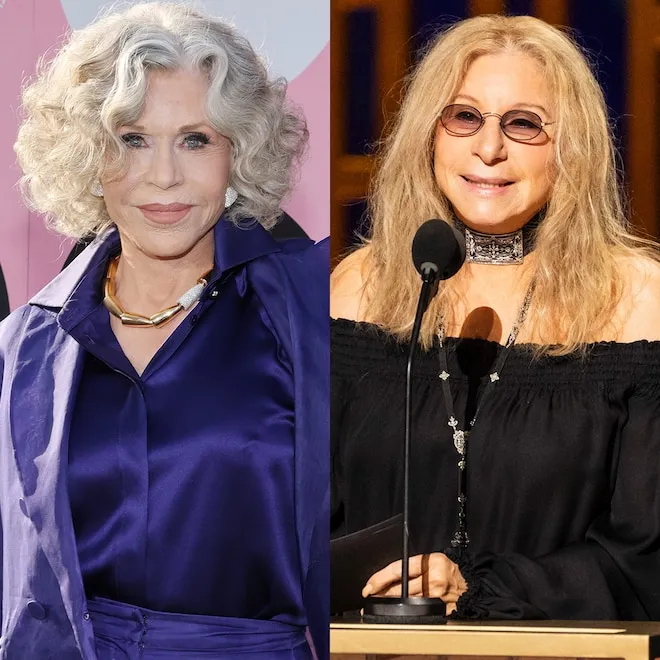 Jane Fonda and Barbra Streisand smiling.