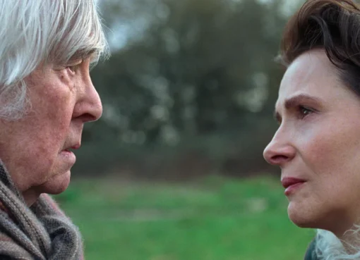 Juliette Binoche and Tom Courtenay in a scene from 'Queen At Sea'.