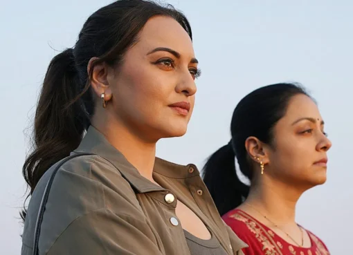 Jyotika in a thoughtful pose, looking determined.