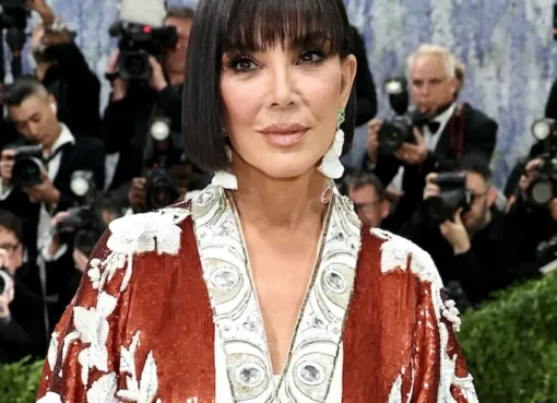 Kris Jenner talking to the camera.