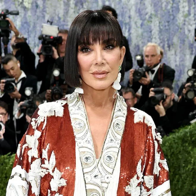 Kris Jenner talking to the camera.