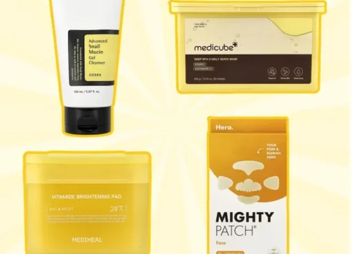 Collage of K-beauty skincare products