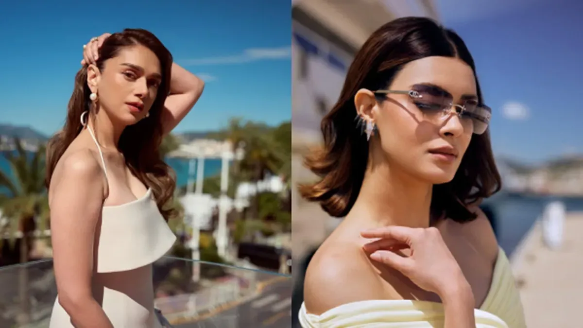 Zendaya, Diana Penty, and Aditi Rao Hydari wearing light-toned, elegant outfits.