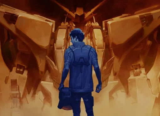A giant robot from the Gundam series.