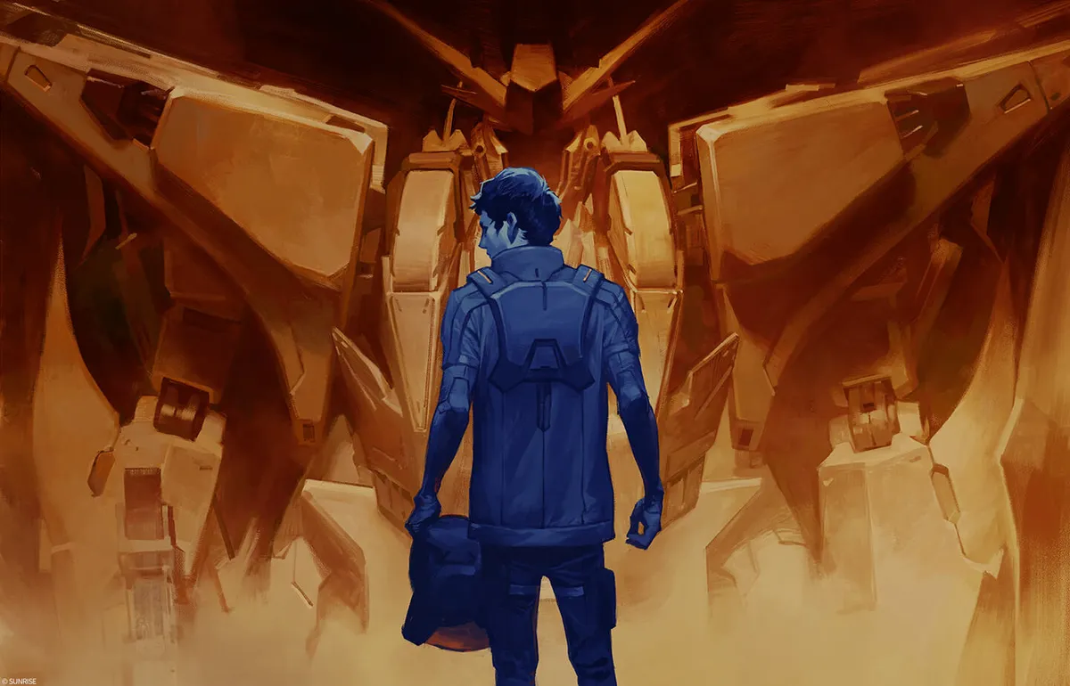 A giant robot from the Gundam series.