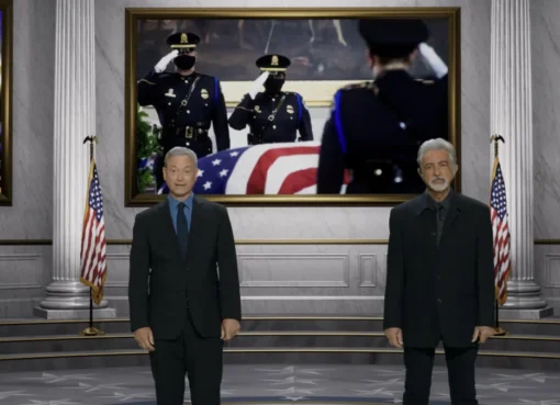 Joe Mantegna and Gary Sinise hosting the National Memorial Day Concert at the U.S. Capitol.