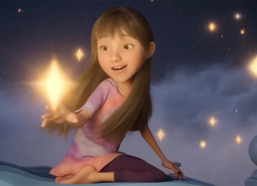 A group of animated characters celebrating together.