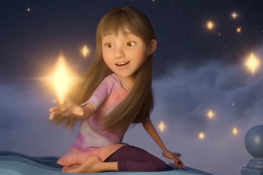 A group of animated characters celebrating together.