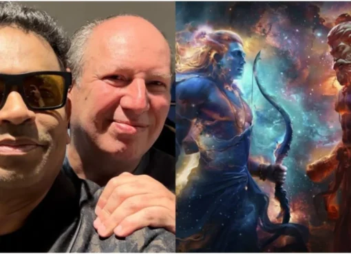 AR Rahman and Hans Zimmer, two famous music composers, smiling.
