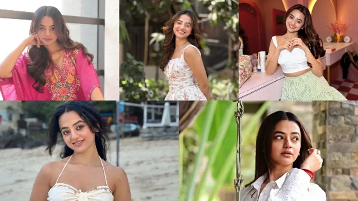 Helly Shah posing in a stylish, breezy summer outfit, looking radiant.