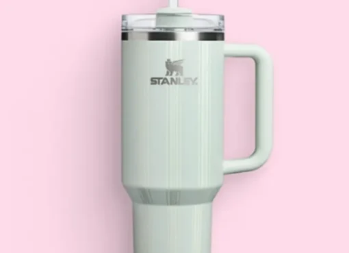 A colorful collection of Stanley Quencher tumblers.