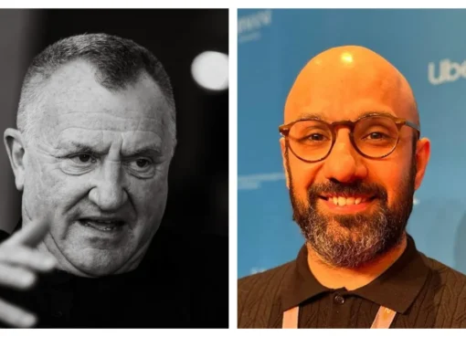Two film producers, Mike Downey and Emir Külal Haznevi, launching their new company.