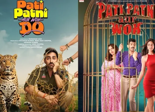 Movie poster for Pati Patni Aur Woh Do with Ayushmann Khurrana and Sara Ali Khan