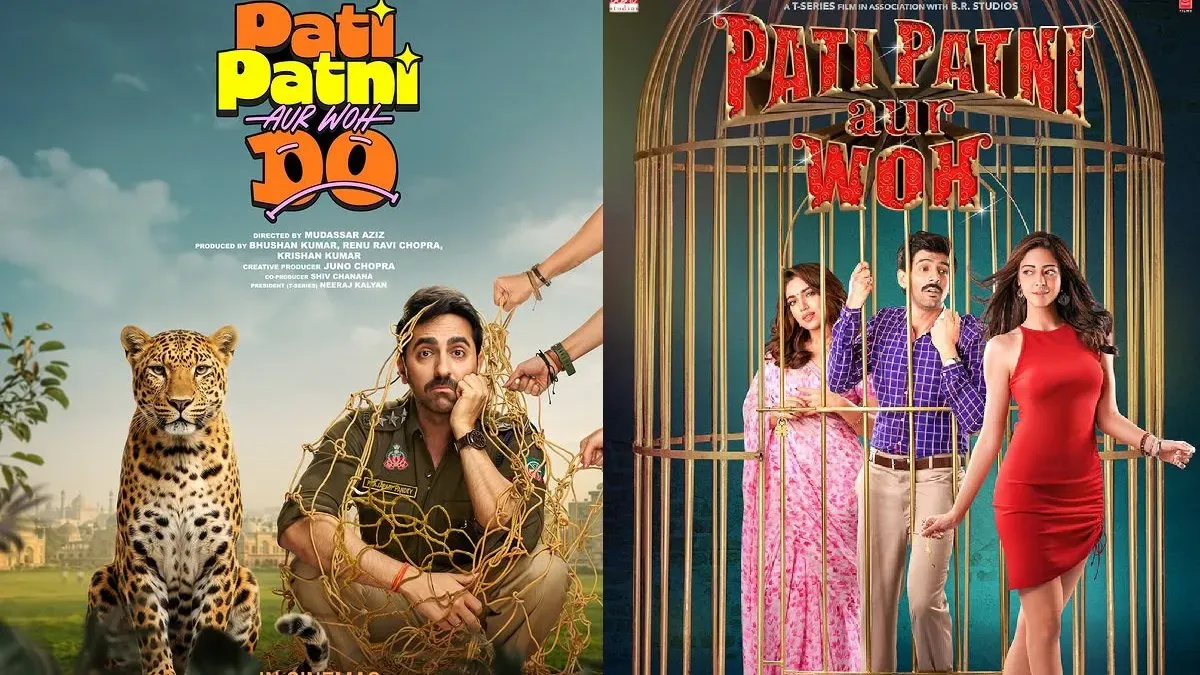 Movie poster for Pati Patni Aur Woh Do with Ayushmann Khurrana and Sara Ali Khan