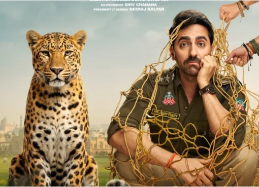 Ayushmann Khurrana and Rakul Preet posing together for a movie promotion.